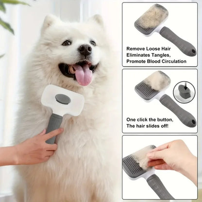 FurEase™ Self-Cleaning Grooming Brush